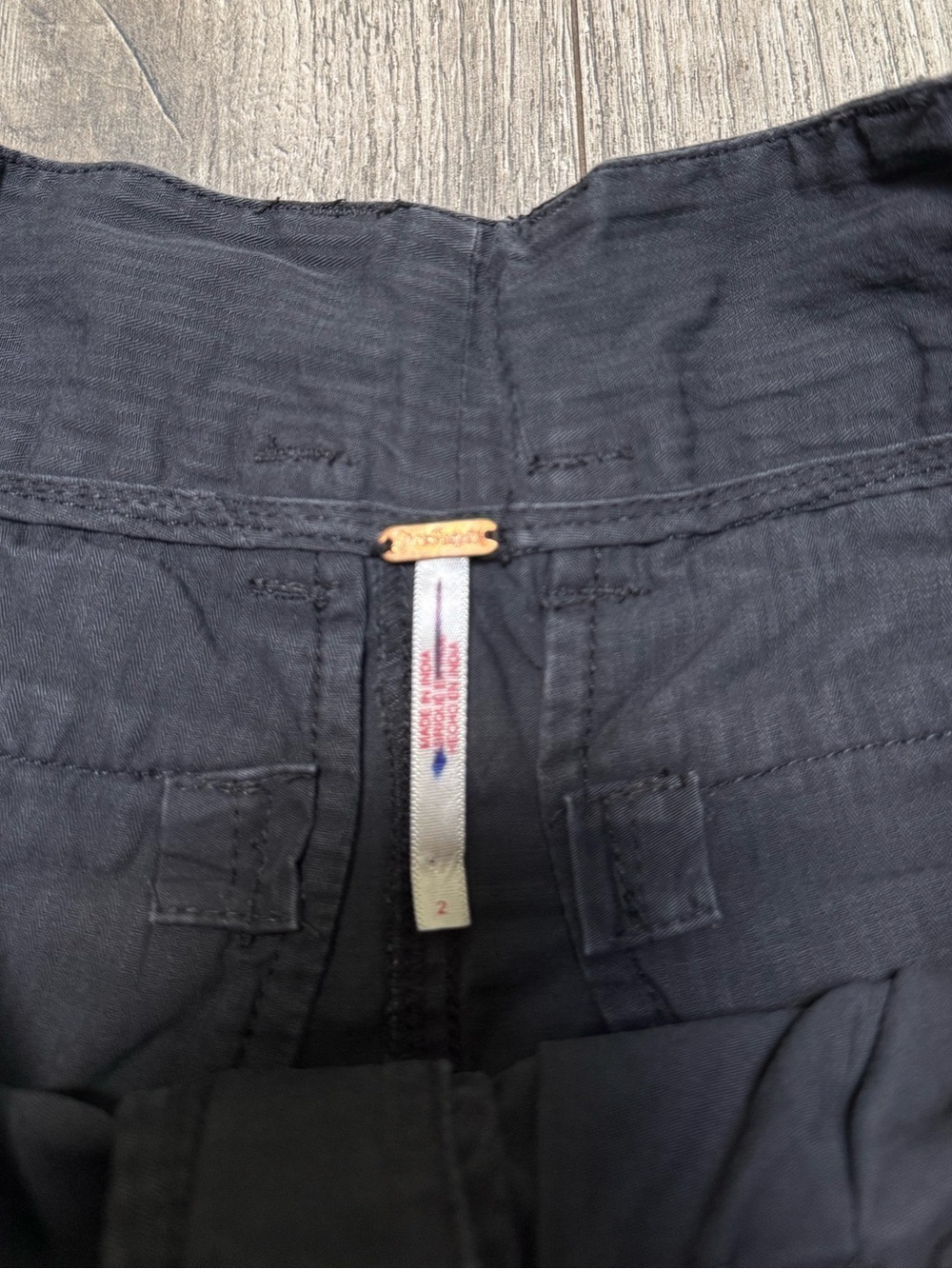 Free People Pleats To Meet You Washed Black Pleated Cargo Mini Skirt - Picture 6 of 6